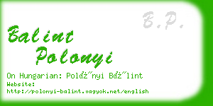 balint polonyi business card